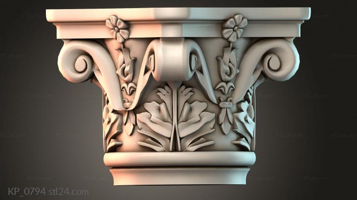 Chapiters (Top of the column, KP_0794) 3D models for cnc