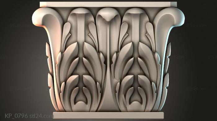 Chapiters (Top of the column, KP_0796) 3D models for cnc