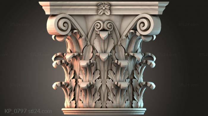 Chapiters (Top of the column, KP_0797) 3D models for cnc