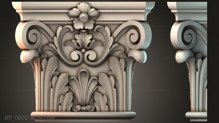 Chapiters (Top of the column, KP_0802) 3D models for cnc