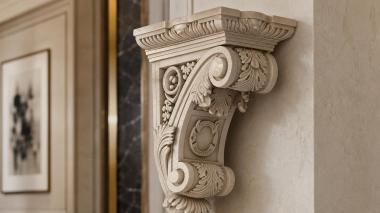 Brackets of different styles Bracket with volute and leaves 3d model
