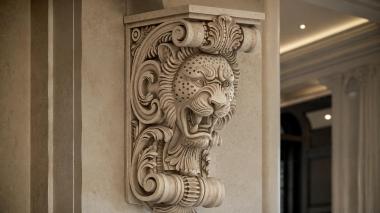 Brackets of different styles Bracket with a lions head and volutes 3d model