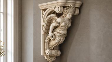 Brackets of different styles Console with a winged woman and a crown 3d model