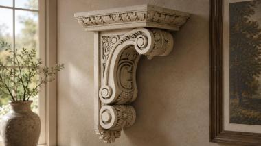 Brackets of different styles Bracket with volutes and acanthus leaves 3d model