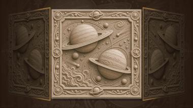 Panels cosmos Uranus and Neptune - icy planets and rings 3d model