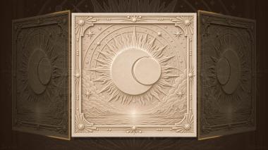 Panels cosmos Solar Eclipse - disk and corona 3d model