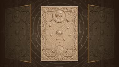 Panels Great and Famous People Nicolaus Copernicus - solar system and orbits 3d model