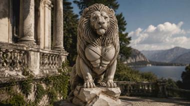 Lions Lion on a Rock 3d model