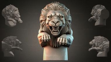 Львы (Лев, LVI_001190) 3D модель для ЧПУ станка