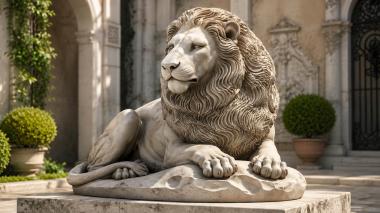 Lions Lion on a pedestal 3d model