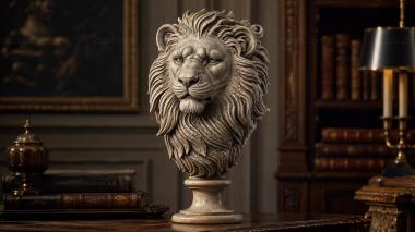 Lions Lion on a pedestal 3d model