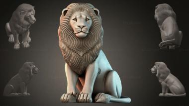 Львы (Лев, LVI_001326) 3D модель для ЧПУ станка