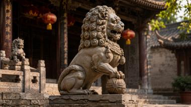 Lions Lion Guardian with Ball 3d model