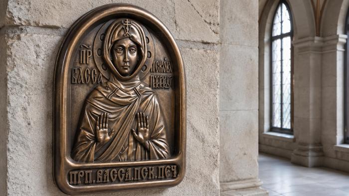 Mini-icon Venerable Vassa of the Pskov-Pecherskaya 3d model