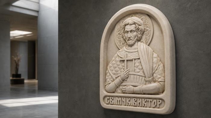 Mini-icon Holy Martyr Victor 3d model