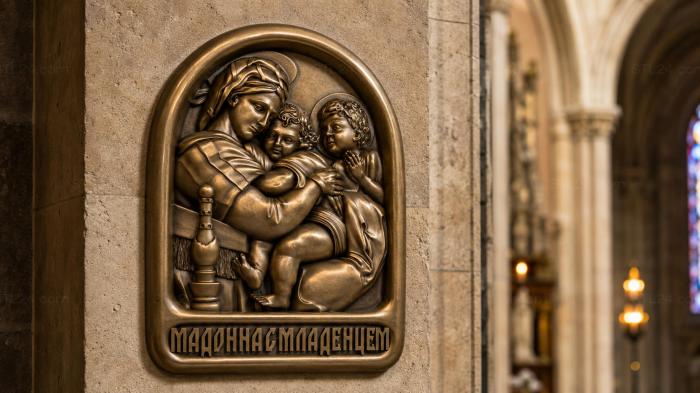 Mini-icon Madonna and Child 3d model