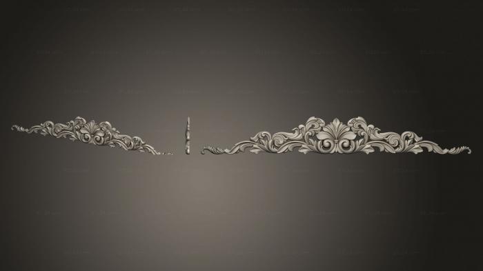 Накладки симметричные (Центральный элемент фасада, NKS_1310) 3D модель для ЧПУ станка