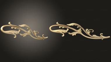 Onlays Openwork curl with plant motifs 3d model