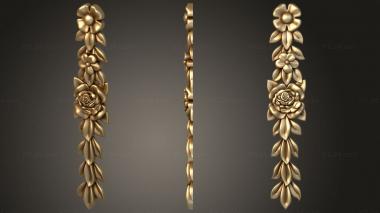 Onlays Vertical decor with roses 3d model