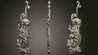 Onlays Carved detail part of the fireplace 3d model