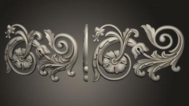 Onlays Decor with a flower 3d model