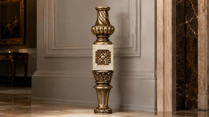 ножка для стола/стула/кресла/дивана, 3d stl модель для ЧПУ