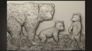 Art pano The Bear Family 3d model