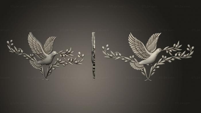 Голубь с веткой оливы