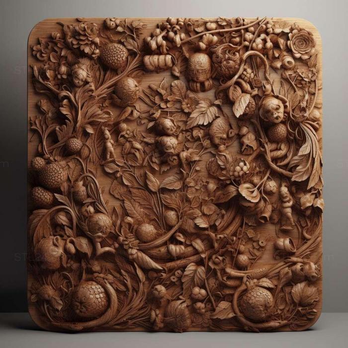 Patterns and decorations (stl Bembix harenarum 4, PATTERN_1020) 3D models for cnc