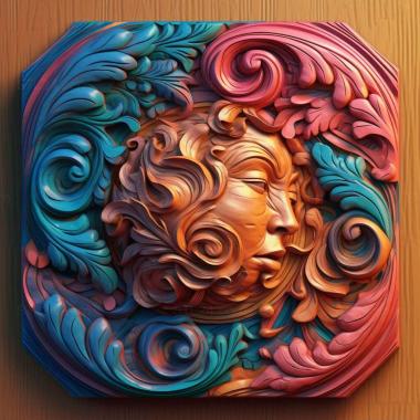 Patterns and decorations stl detailed colorful 3 3d model