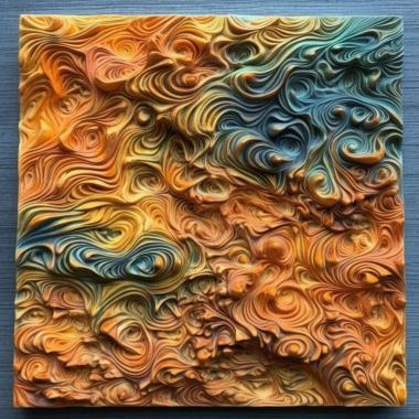 Patterns and decorations stl encaustic painting 1 3d model