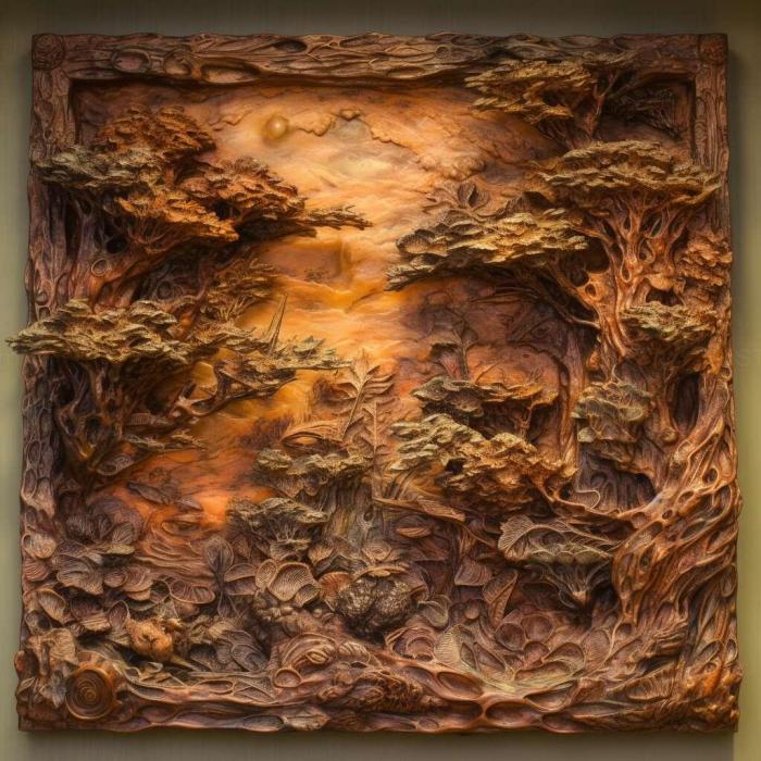 Patterns and decorations (stl encaustic painting 4, PATTERN_1064) 3D models for cnc
