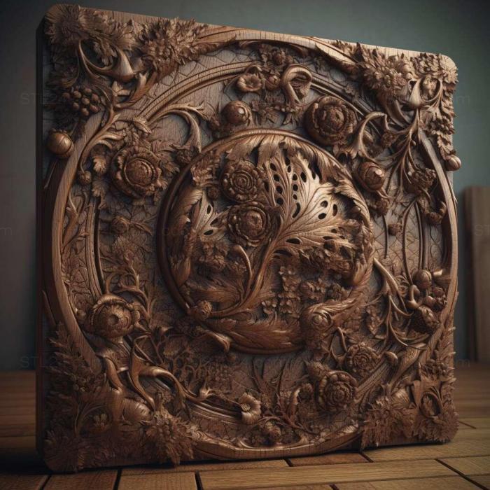 Patterns and decorations (stl render artstation 2, PATTERN_1082) 3D models for cnc