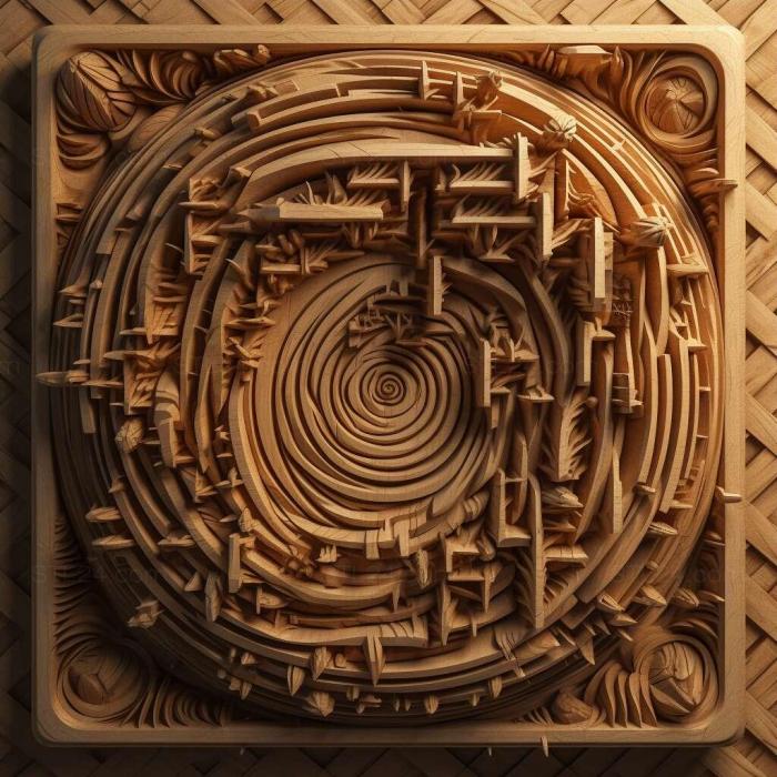 Patterns and decorations (stl Labyrinthus plicatus 2, PATTERN_1142) 3D models for cnc