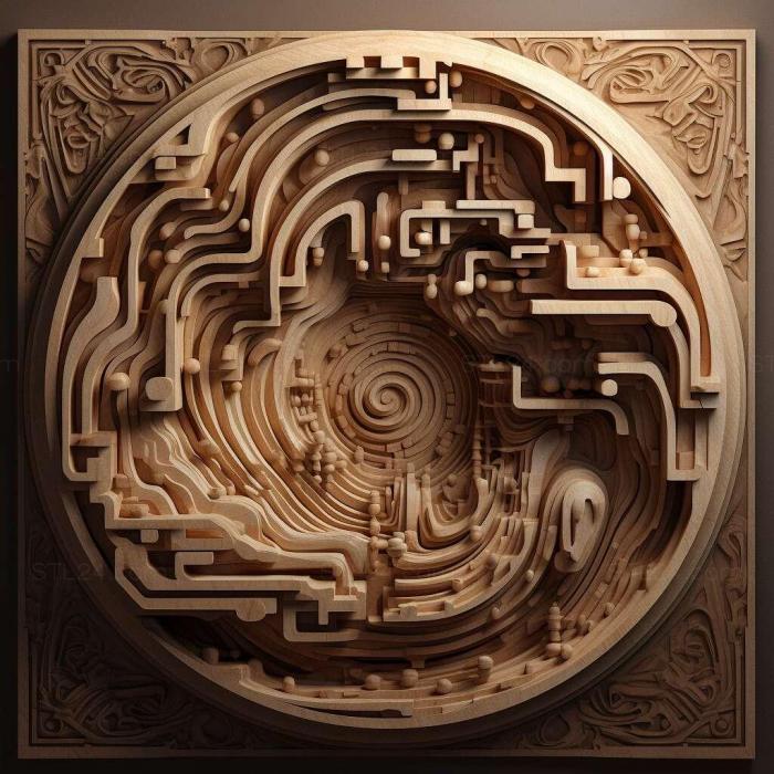 Patterns and decorations (stl Labyrinthus plicatus 4, PATTERN_1144) 3D models for cnc
