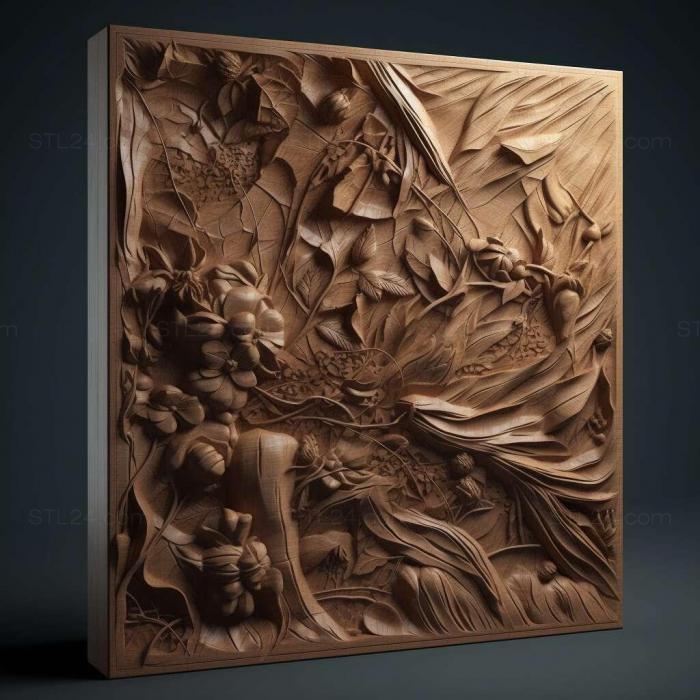 Patterns and decorations (stl Formica biophilica 3, PATTERN_1155) 3D models for cnc