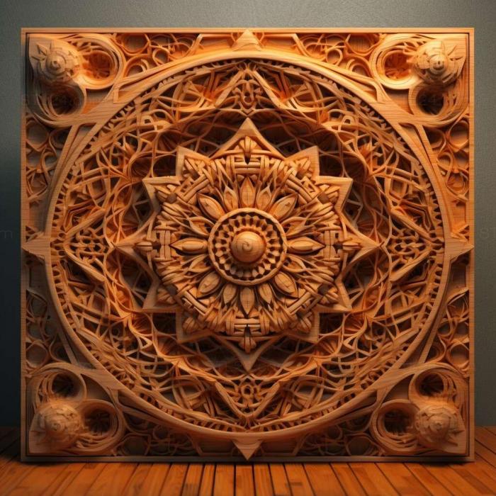 Patterns and decorations (stl Smilirhexia naranja 1, PATTERN_1165) 3D models for cnc