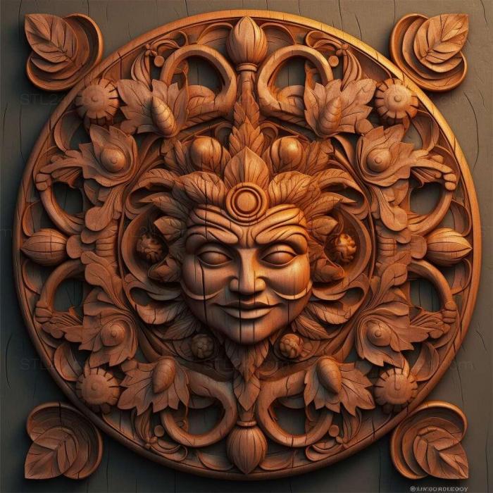 Patterns and decorations (stl Smilirhexia naranja 4, PATTERN_1168) 3D models for cnc