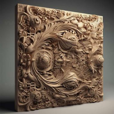 Patterns and decorations stl Deinogalerix 3 3d model