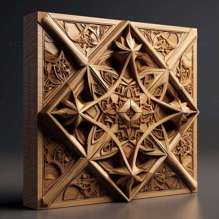 Patterns and decorations (stl geometric shape 3, PATTERN_1263) 3D models for cnc