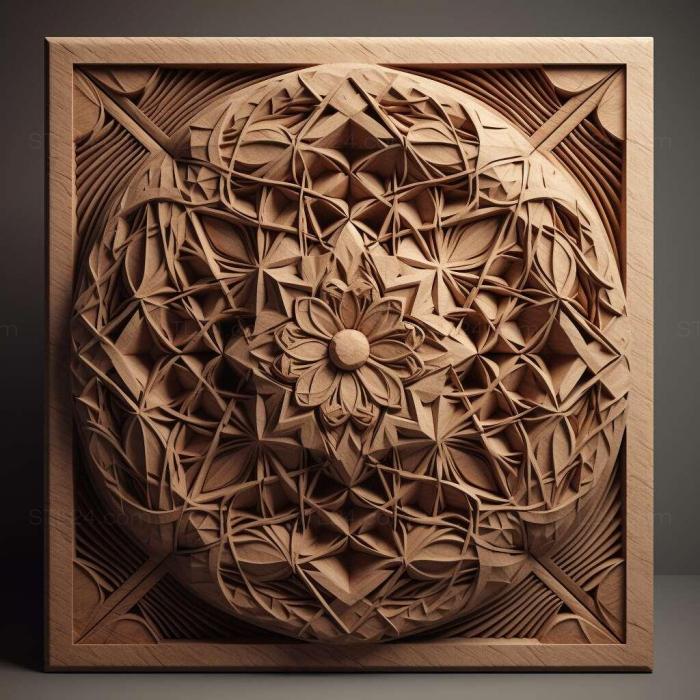 Patterns and decorations (stl geometric shape 4, PATTERN_1264) 3D models for cnc