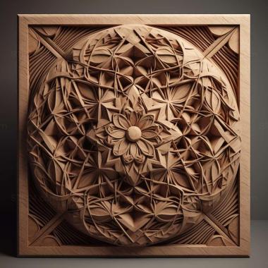 Patterns and decorations stl geometric shape 4 3d model