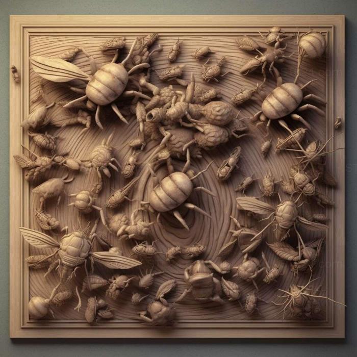 Patterns and decorations (stl Saperda maculosa 1, PATTERN_1281) 3D models for cnc