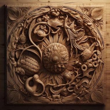 Patterns and decorations stl Saperda maculosa 4 3d model