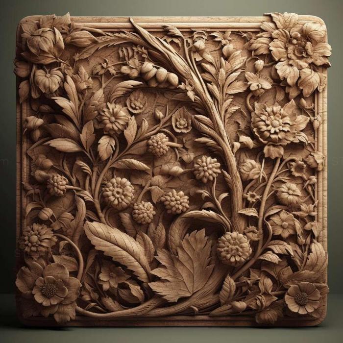 Patterns and decorations (stl Glycera lapidum 2, PATTERN_1310) 3D models for cnc