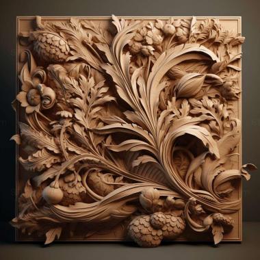 Patterns and decorations stl Evacanthus interruptus 3 3d model
