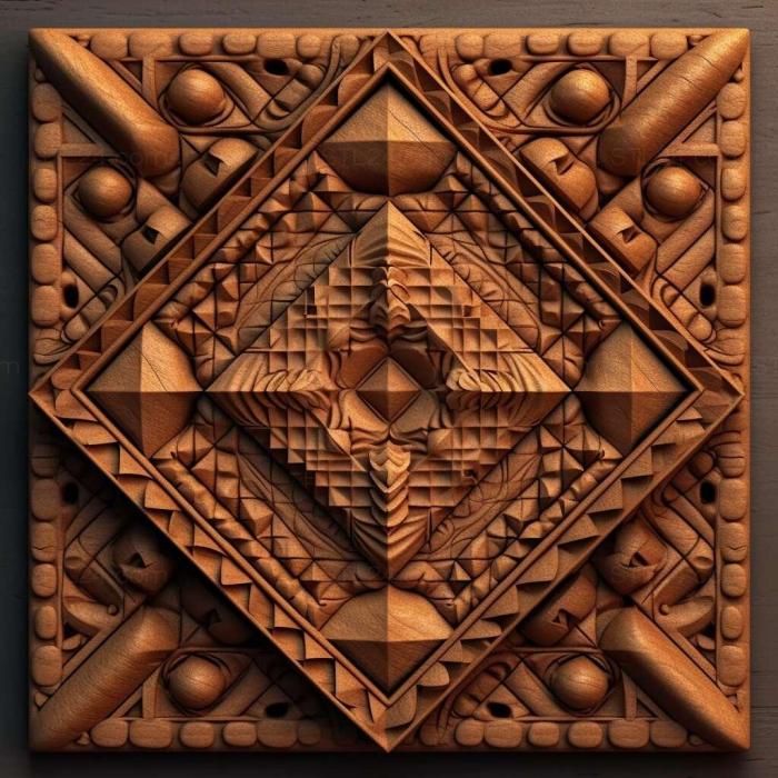 Patterns and decorations (stl Hybomitra rhombica 3, PATTERN_1359) 3D models for cnc