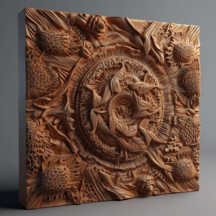 Patterns and decorations (stl Chiloscyllium hasseltii 1, PATTERN_1361) 3D models for cnc