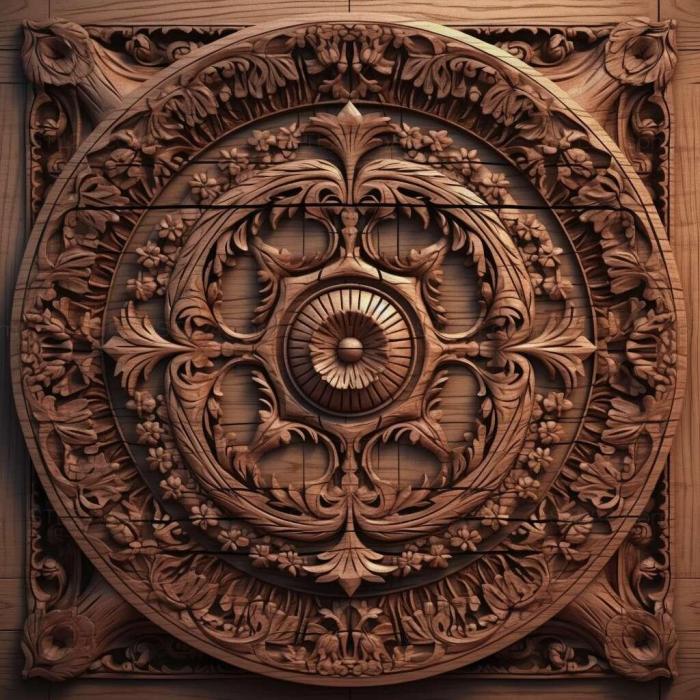 Patterns and decorations (stl perfect symmetrical 1, PATTERN_1365) 3D models for cnc