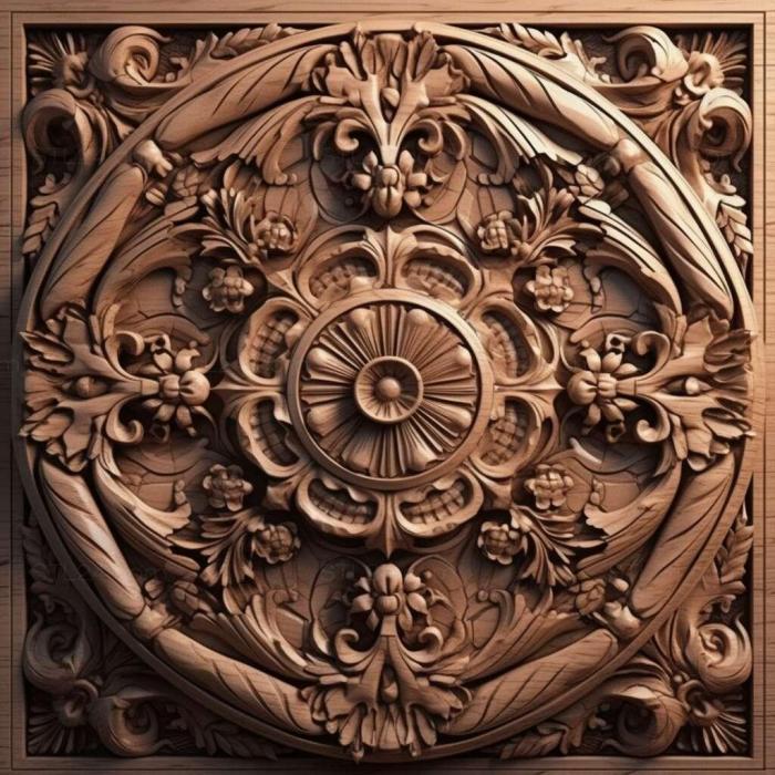 Patterns and decorations (stl perfect symmetrical 2, PATTERN_1366) 3D models for cnc